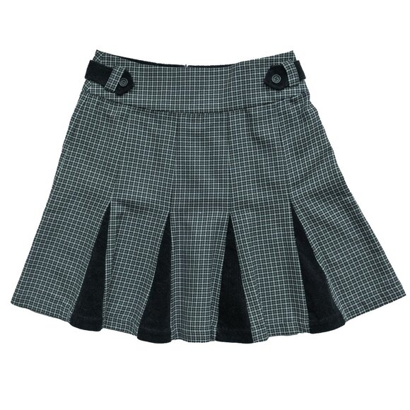 VTG Y2k Plaid Mini Skirt Pleated Britney Spears School Girl Academia Knee Length - Picture 1 of 11
